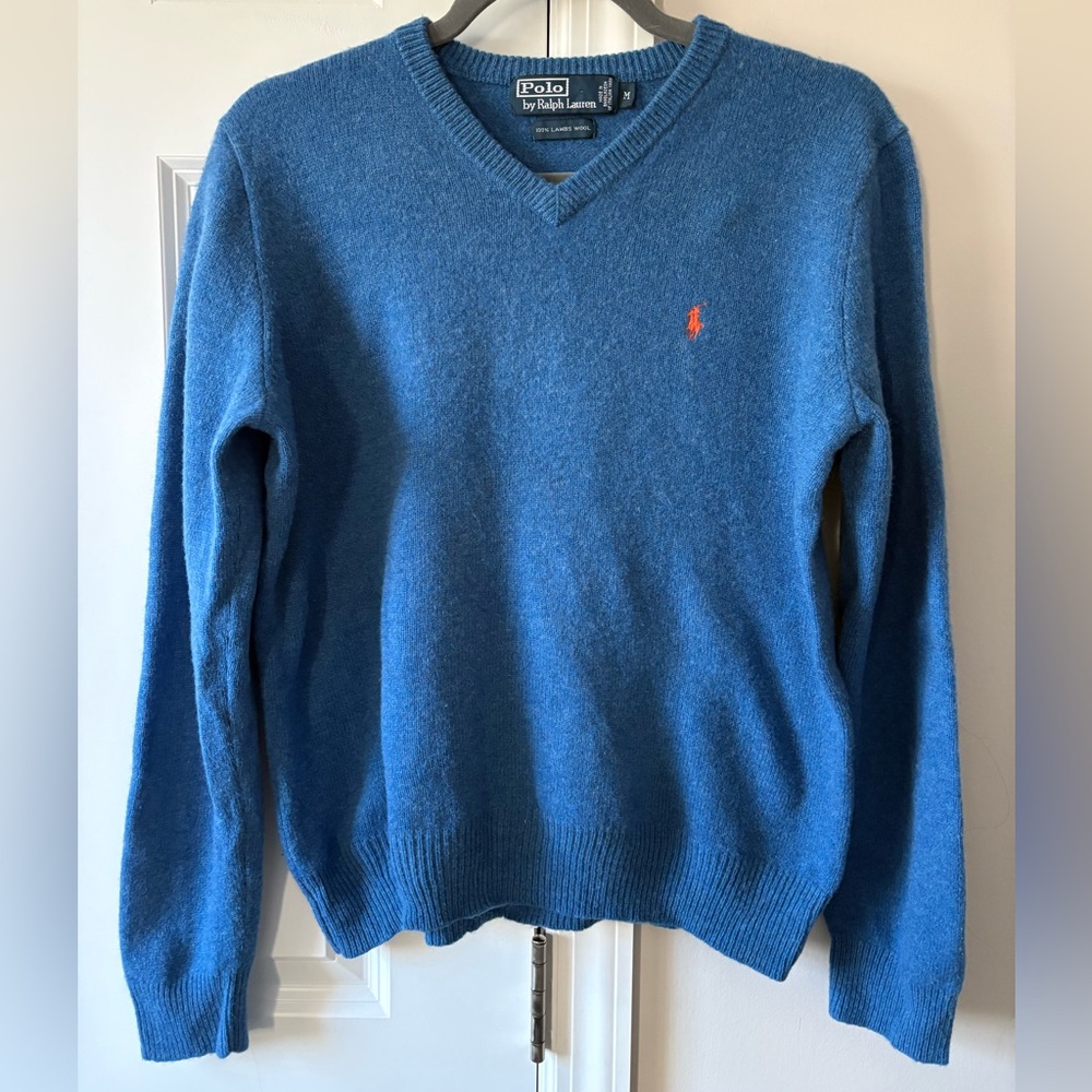 Polo Ralph Lauren 100% Lambs Wool V-neck Pullover